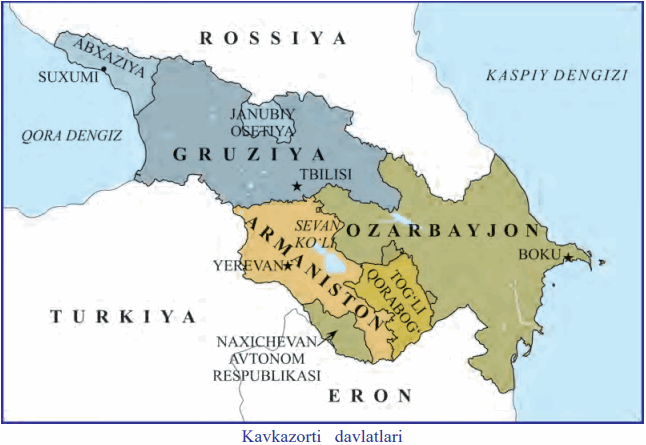 7-Mavzu. 1991 – 2017 yillarda Kavkaz orti davlatlari